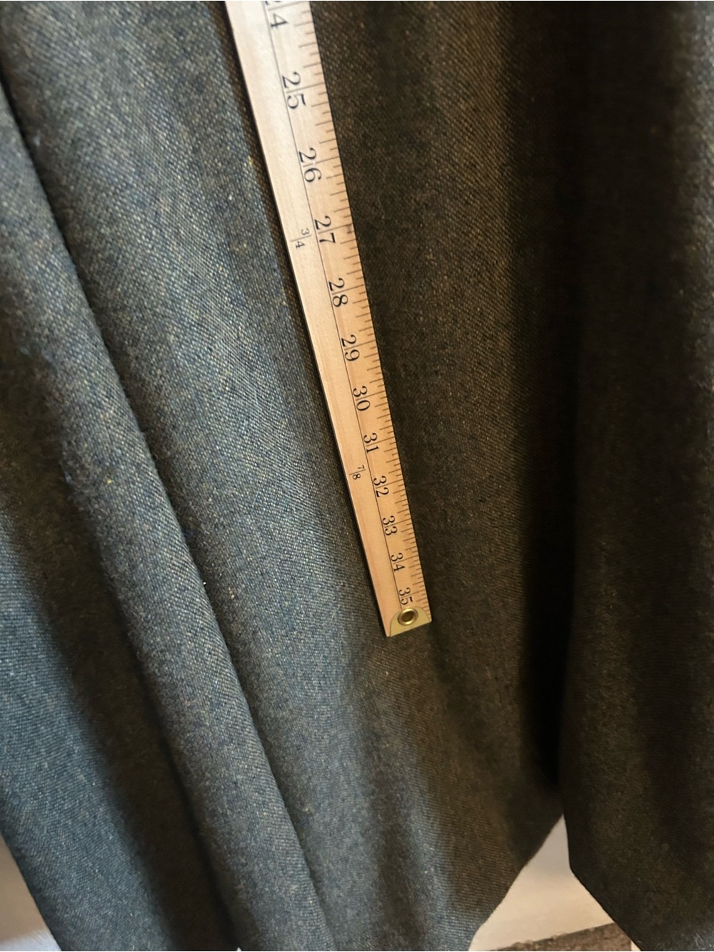 Linennaive Helen 17 Green Wool Dress - Picture 9 of 10